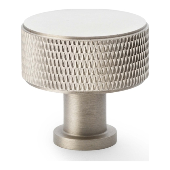 AW807K-35-SN • 35mm • Satin Nickel • Alexander & Wilks Lucia Knurled Cupboard Knob